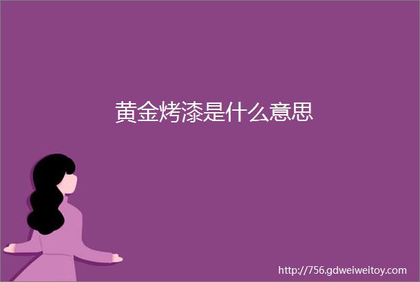 黄金烤漆是什么意思